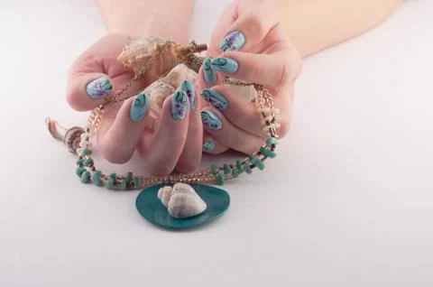 Nail, spa and shells Stock Photos