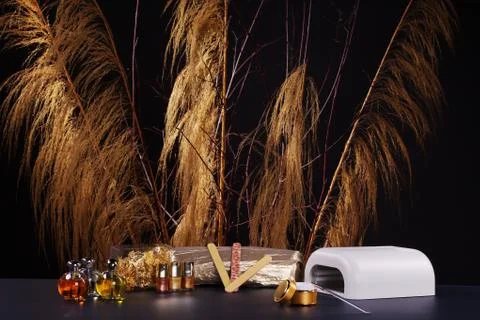 Nail studio accessories Stock Photos