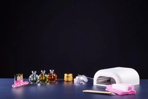 Nail studio accessories Stock Photos