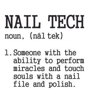 Nail Tech Definition Stock Illustration