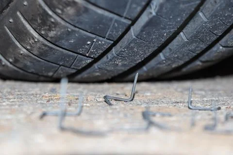 Nail trap and sharp Foto stock