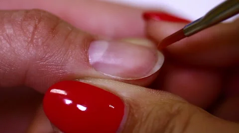 The Nail Varnish With A Brush Video stock 64712500