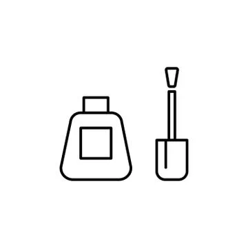 Nail varnish icon element of make up icon for mobile concept and web apps. Th Stock Illustration