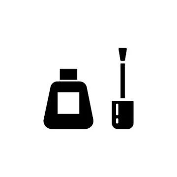 Nail varnish icon element of make up icon for mobile concept and web apps. Th Stock Illustration