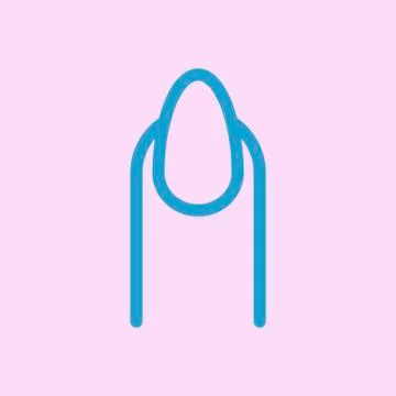 Nail vector icon, manicure Stock Illustration