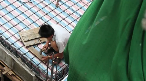 Nailed with a hammer Stock Footage 64578888