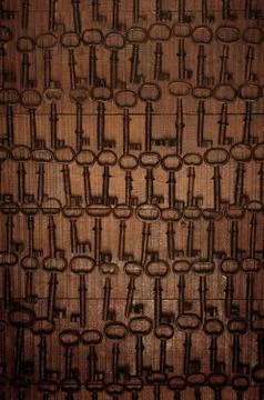 Nailed keys Stock Photos