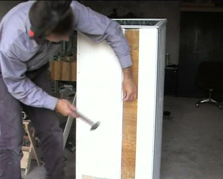 Nailer hammering nails Video stock 87999