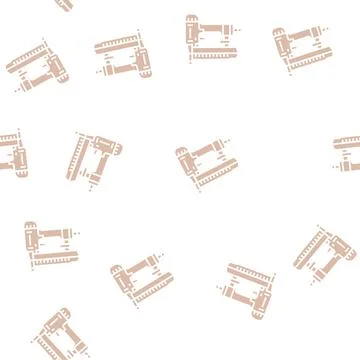 Nailer tool glyph seamless pattern 스톡 일러스트