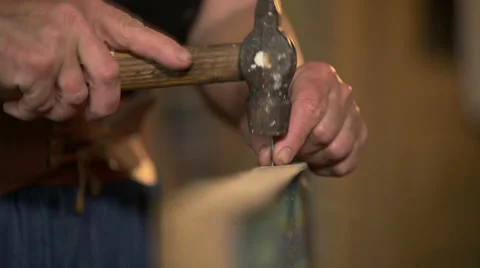 Nailing Planks Stock Footage 60960766