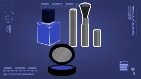 Nailpolish - Comestic - Analysis - blue Stock Footage 61106554