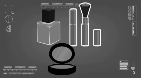 Nailpolish - Comestic - Analysis - grey 01 Stock Footage 61106509