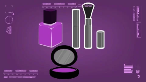 Nailpolish - Comestic - Analysis - purple Stock Footage 61106520