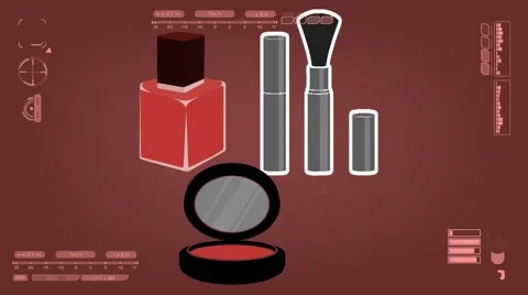Nailpolish - Comestic - Analysis - red 01 Stock Footage 61106513