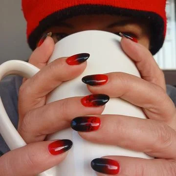 Nails and Coffee Stock Photos