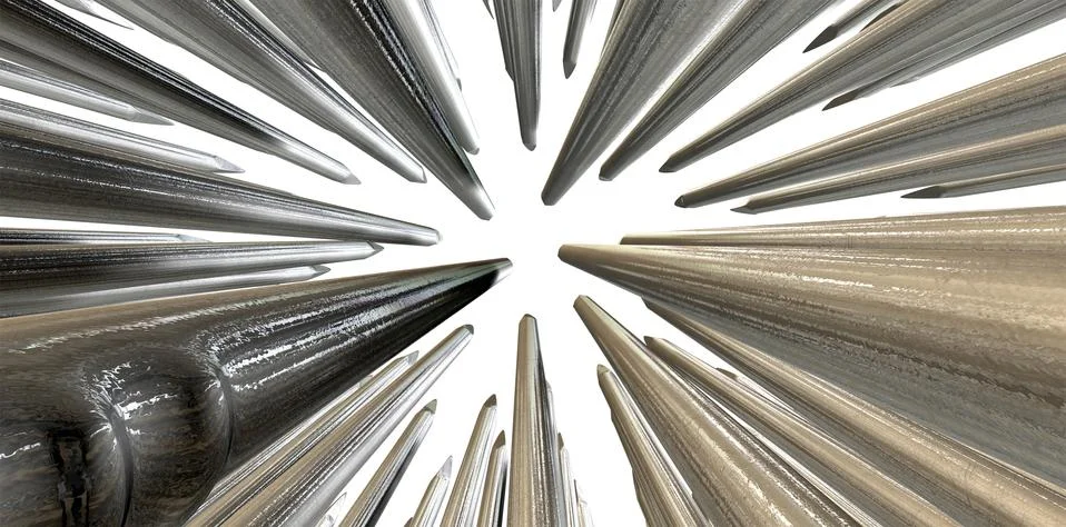 Nails array abstract macro Stock Illustration