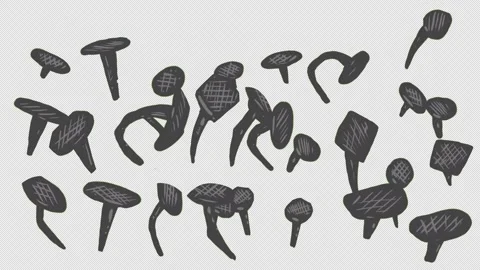 Nails hammering animation on green screen. Construction and repair concept in Stock Footage 329200192