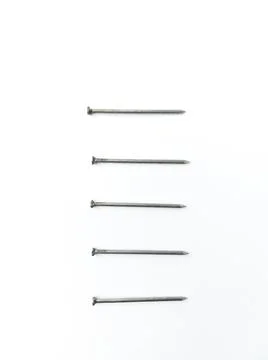 Nails isolated on white background Stock Photos