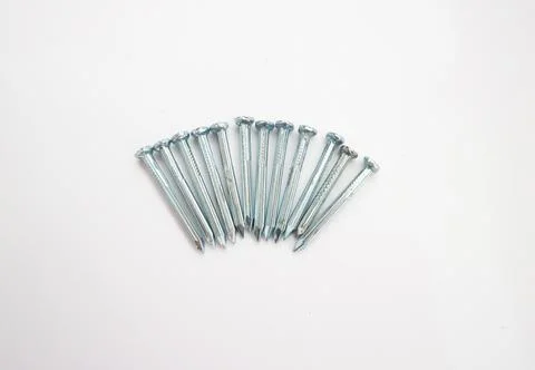 Nails isolated on white Stock Photos
