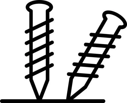 Nails Line Icon Design Stock Illustration
