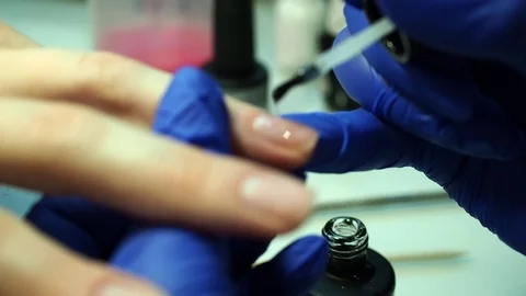 Nails manicure closeup Stock-Footage 80787936