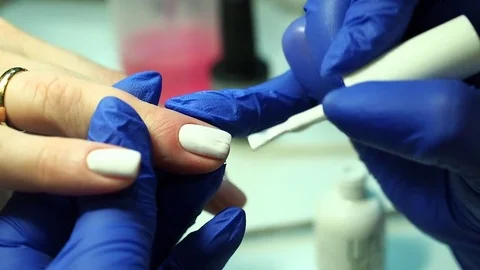 Nails manicure closeup Stock-Footage 80787960