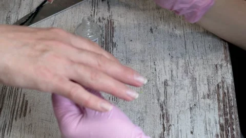 Nails manicure detail with file or brush item. Stock Footage 240868067