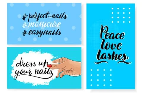 Nails master gift voucher card template. Pop art Stock Illustration