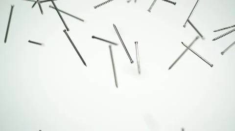 Nails, Slow Motion Stock Footage