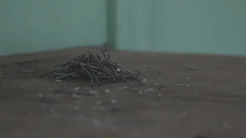 Nails on a table Stock Footage 87761903
