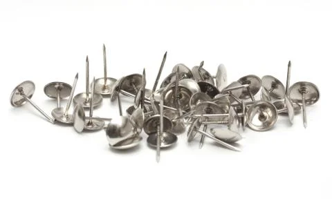 Nails on a white background. close Stock Photos