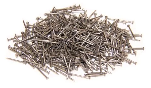 Nails on a white background Stock Photos