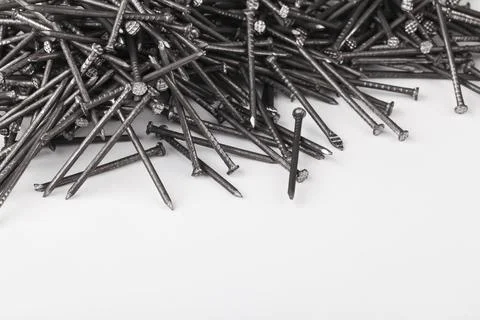 Nails on a white background Stock Photos