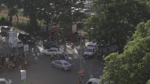 Nairobi city, intersection, time-lapse. Stock Footage 82328988