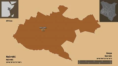 Nairobi, county of Kenya. Previews. Pattern Stock Illustration