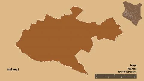 Nairobi, county of Kenya, zoomed. Pattern イラスト素材