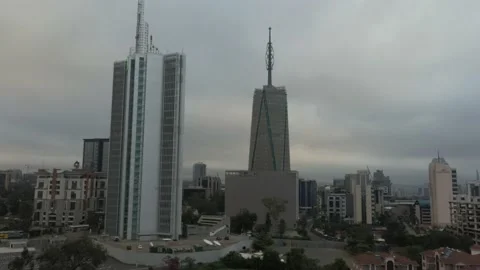 Nairobi upper hill district drone shot #3 Stock Footage 132423062