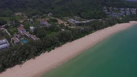 Naithon beach from above Stock Footage 83779689