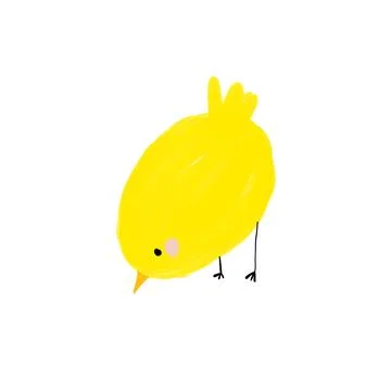 Naive Chick Pecking Stock Illustration