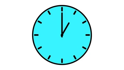 Naive clock 2d animation 60 fps loop isolated Stock Footage 105769085