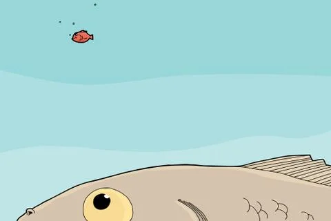 Naive goldfish Stock Illustration