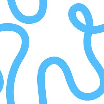 Naive groovy squiggle seamless pattern. 1970 Fun colorful line Doodle pattern in Illustrazione stock