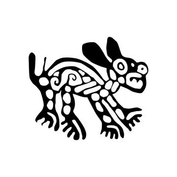 Naive style illustration of a Rabbit featuring simplified forms Stock Illustration