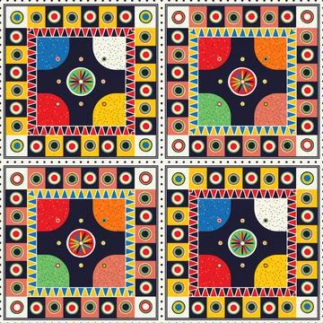 Najdi style vector seamless pattern Illustrazione stock