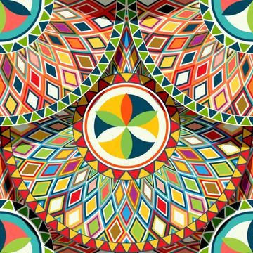 Najdi style vector seamless pattern Illustrazione stock