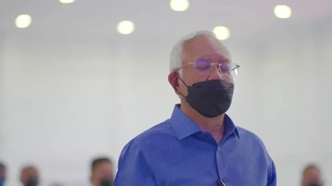 Najib Razak standing closeup Video stock 170927231