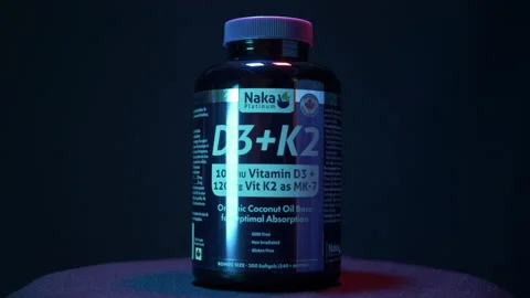 NAKA D3 + K2 rotating blue and red light Stock Footage 191178428