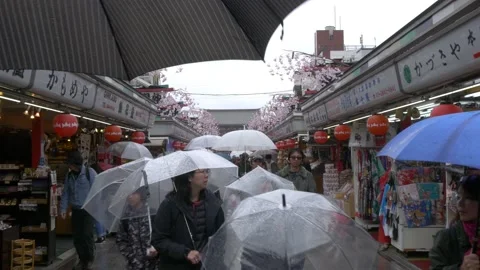 Nakamise-Dōri At Senso-Ji Temple In Tokyo, Japan Stock Footage 159080077