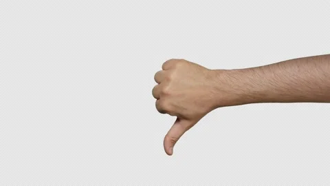 Naked hand gestures thumbs down Stock Footage 219020091