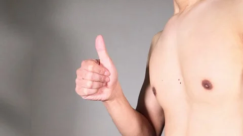 Naked Japanese man posing Stock Footage 336648518